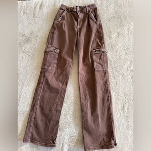 Hollister Womens Brown Cargo Pants 24 L